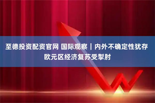 至德投资配资官网 国际观察|内外不确定性犹存 欧元区经济复苏受掣肘